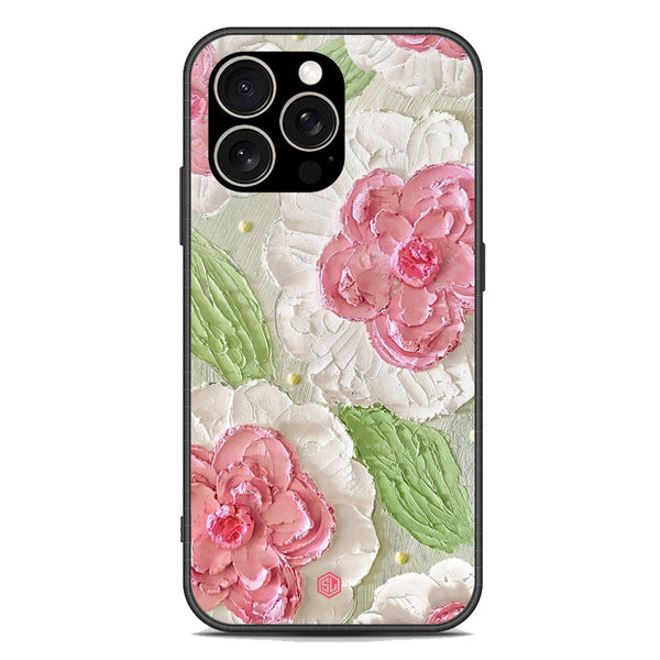 Floral Series Soft Phone Case - Premium Glass Case - Design 13 - iPhone 15 Pro