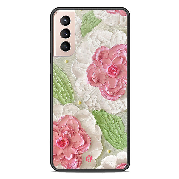 Floral Series Soft Phone Case - Premium Glass Case - Design 13 - Samsung Galaxy S22 Plus 5G