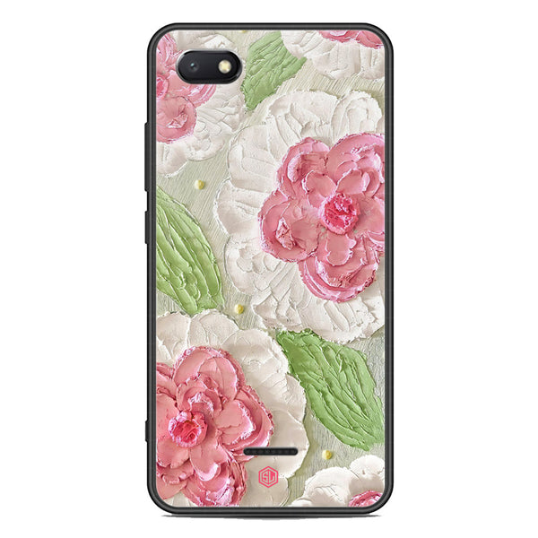 Floral Series Soft Phone Case - Premium Glass Case - Design 13 - Xiaomi Redmi 6A