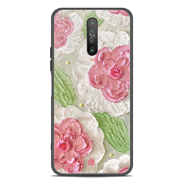 Floral Series Soft Phone Case - Premium Glass Case - Design 13 - Xiaomi Poco X2