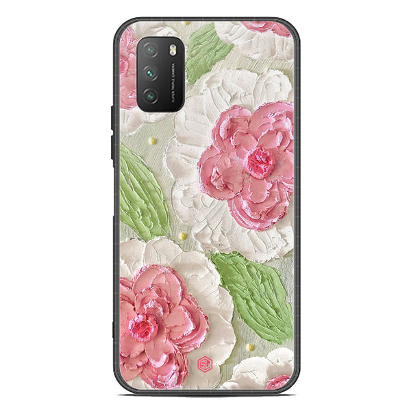 Floral Series Soft Phone Case - Premium Glass Case - Design 13 - Xiaomi Poco M3