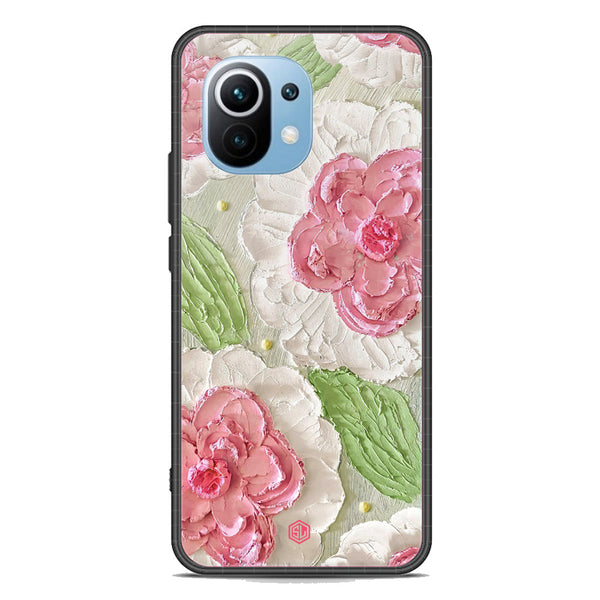 Floral Series Soft Phone Case - Premium Glass Case - Design 13 - Xiaomi Mi 11