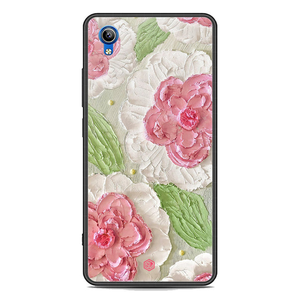 Floral Series Soft Phone Case - Premium Glass Case - Design 13 - Vivo Y91i