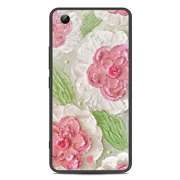 Floral Series Soft Phone Case - Premium Glass Case - Design 13 - Vivo Y81