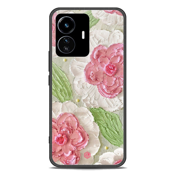 Floral Series Soft Phone Case - Premium Glass Case - Design 13 - Vivo Y77 5G