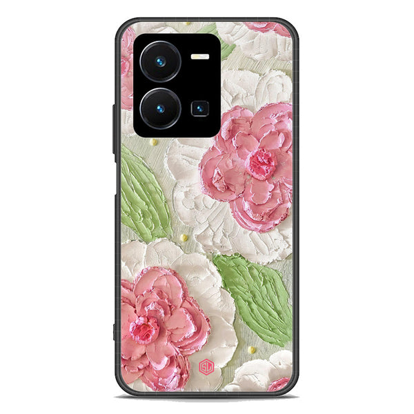 Floral Series Soft Phone Case - Premium Glass Case - Design 13 - Vivo Y35