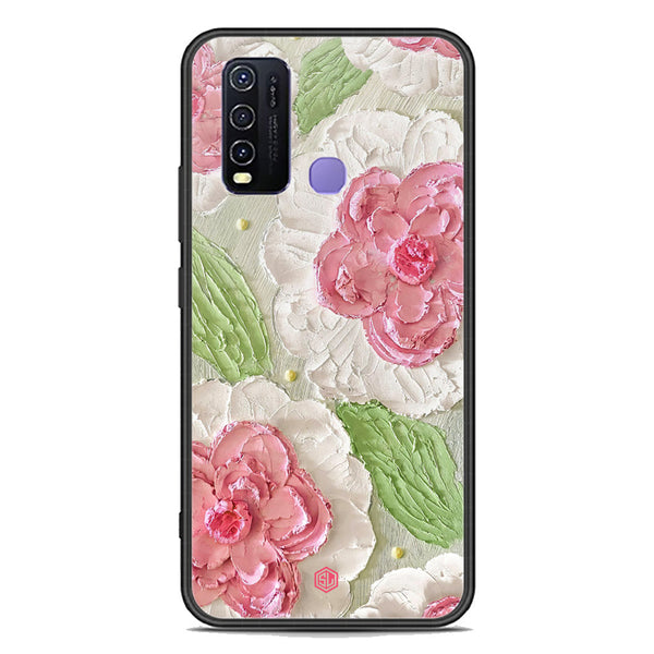 Floral Series Soft Phone Case - Premium Glass Case - Design 13 - Vivo Y30