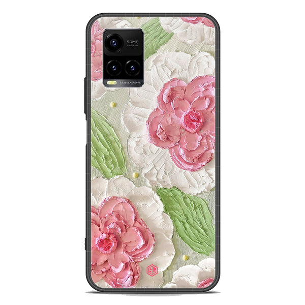 Floral Series Soft Phone Case - Premium Glass Case - Design 13 - Vivo Y21