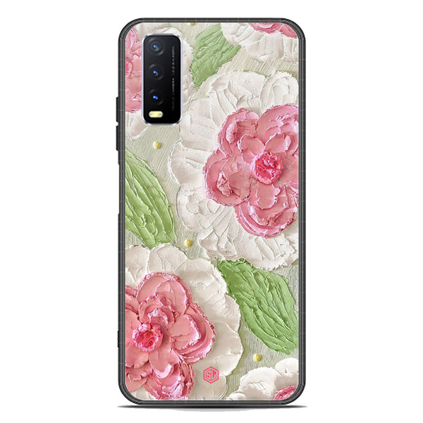 Floral Series Soft Phone Case - Premium Glass Case - Design 13 - Vivo Y20s