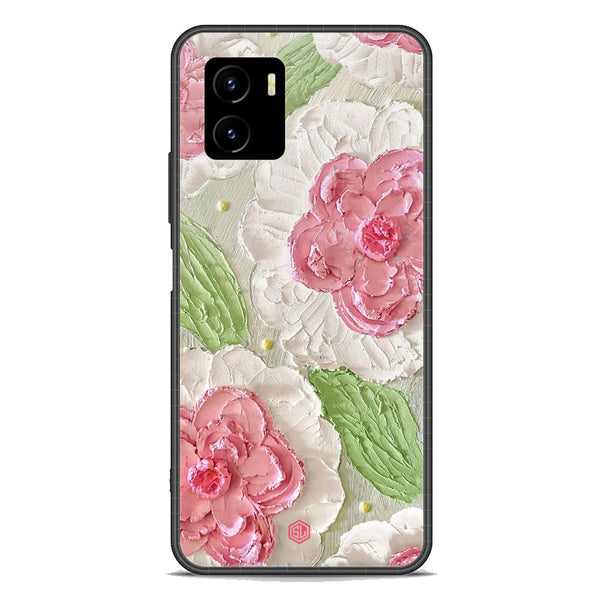 Floral Series Soft Phone Case - Premium Glass Case - Design 13 - Vivo Y15c