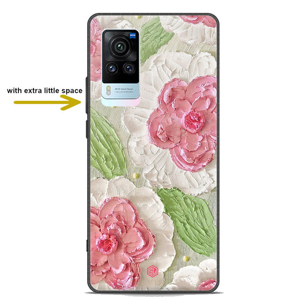 Floral Series Soft Phone Case - Premium Glass Case - Design 13 - Vivo X60 Pro