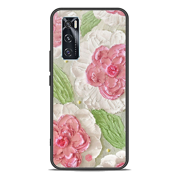 Floral Series Soft Phone Case - Premium Glass Case - Design 13 - Vivo V20 SE