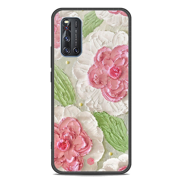 Floral Series Soft Phone Case - Premium Glass Case - Design 13 - Vivo V19