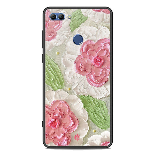 Floral Series Soft Phone Case - Premium Glass Case - Design 13 - Huawei Y9 2018