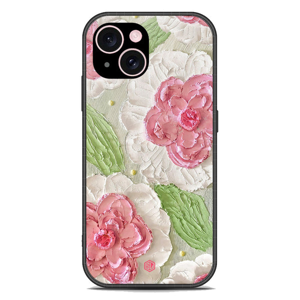 Floral Series Soft Phone Case - Premium Glass Case - Design 13 - iPhone 15