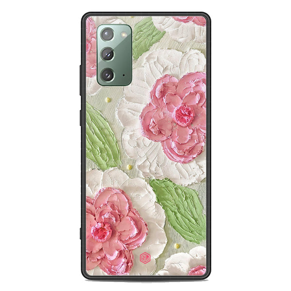 Floral Series Soft Phone Case - Premium Glass Case - Design 13 - Samsung Galaxy Note 20