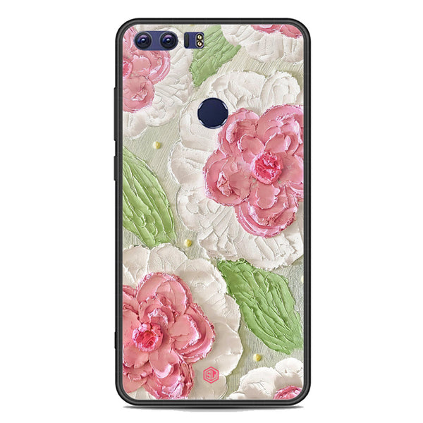 Floral Series Soft Phone Case - Premium Glass Case - Design 13 - Huawei Honor 8