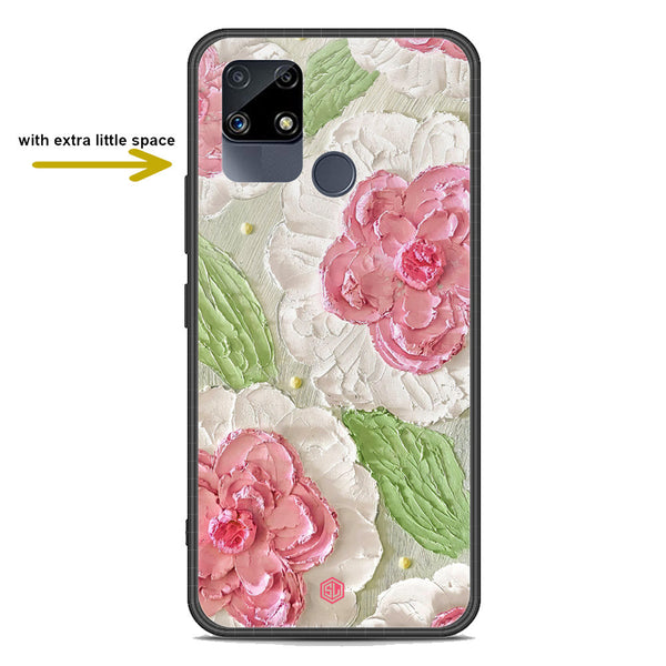 Floral Series Soft Phone Case - Premium Glass Case - Design 13 - Realme C25s