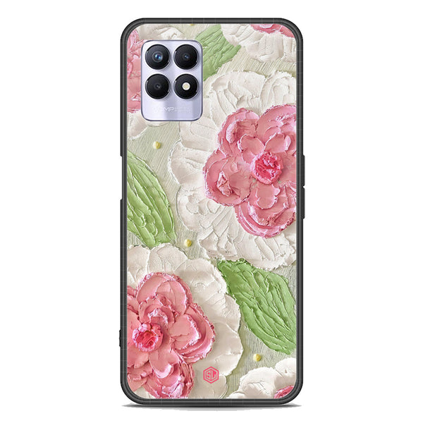 Floral Series Soft Phone Case - Premium Glass Case - Design 13 - Realme 8i