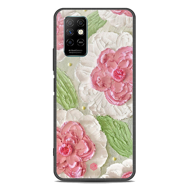 Floral Series Soft Phone Case - Premium Glass Case - Design 13 - Infinix Note 8i