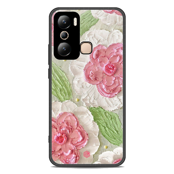 Floral Series Soft Phone Case - Premium Glass Case - Design 13 - Infinix Hot 20i