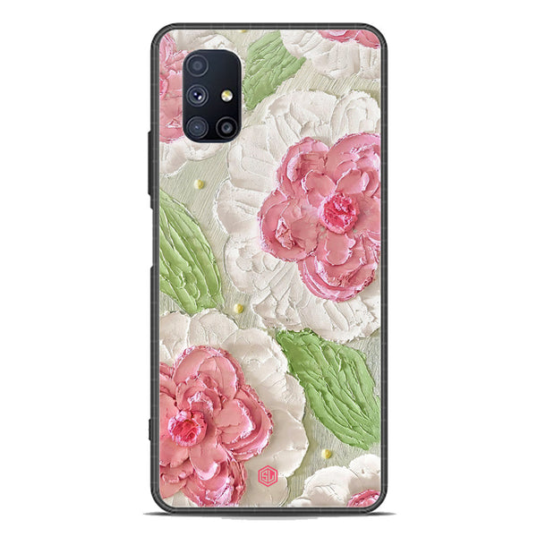 Floral Series Soft Phone Case - Premium Glass Case - Design 13 - Samsung Galaxy M51