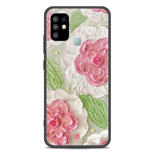 Floral Series Soft Phone Case - Premium Glass Case - Design 13 - Infinix Hot 10