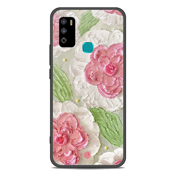 Floral Series Soft Phone Case - Premium Glass Case - Design 13 - Infinix Hot 9 Play