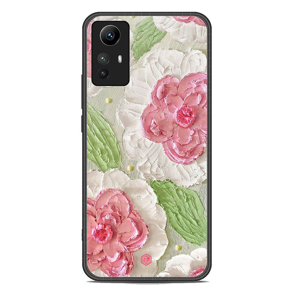 Floral Series Soft Phone Case - Premium Glass Case - Design 13 - Xiaomi Redmi Note 12S