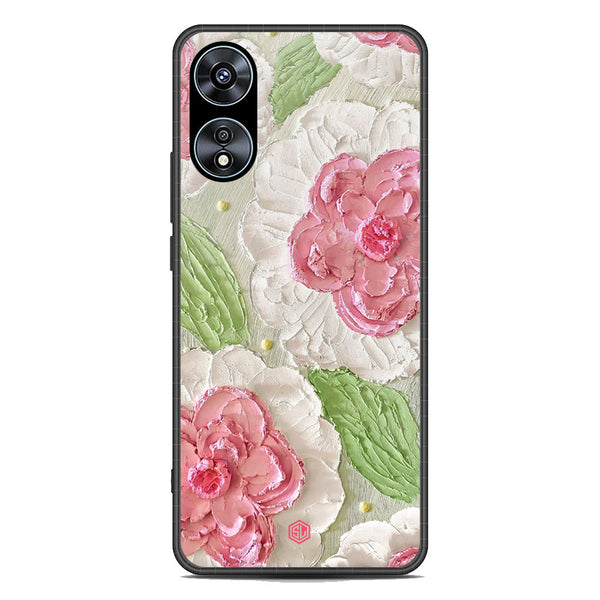 Floral Series Soft Phone Case - Premium Glass Case - Design 13 - Oppo A78 4G