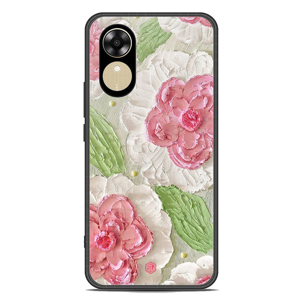 Floral Series Soft Phone Case - Premium Glass Case - Design 13 - Oppo A17k