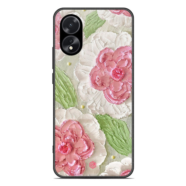 Floral Series Soft Phone Case - Premium Glass Case - Design 13 - Oppo A38