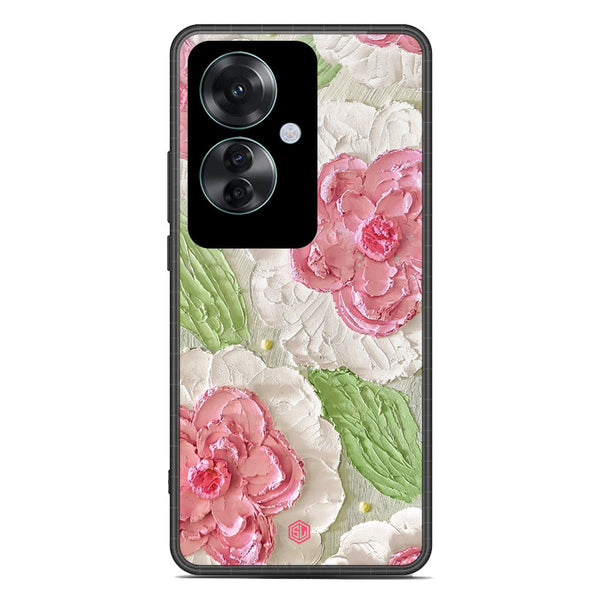 Floral Series Soft Phone Case - Premium Glass Case - Design 13 - Oppo Reno 11F