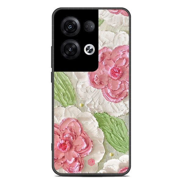 Floral Series Soft Phone Case - Premium Glass Case - Design 13 - Oppo Reno 8 Pro Plus