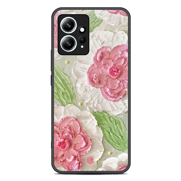 Floral Series Soft Phone Case - Premium Glass Case - Design 13 - Xiaomi Redmi Note 12 4G