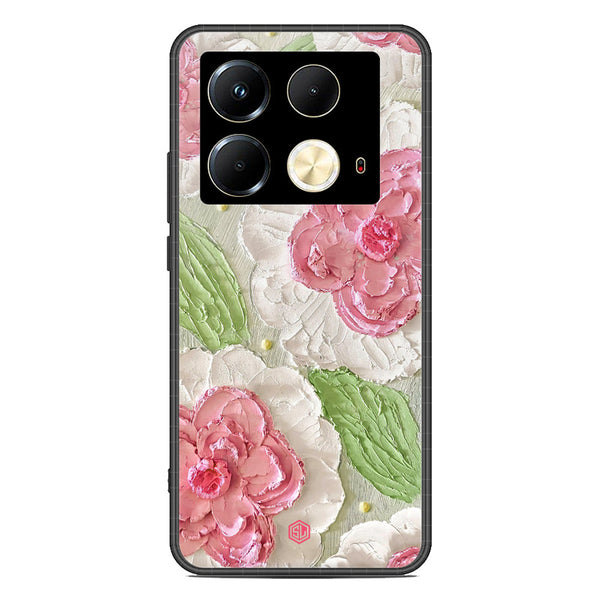 Floral Series Soft Phone Case - Premium Glass Case - Design 13 - Infinix Note 40