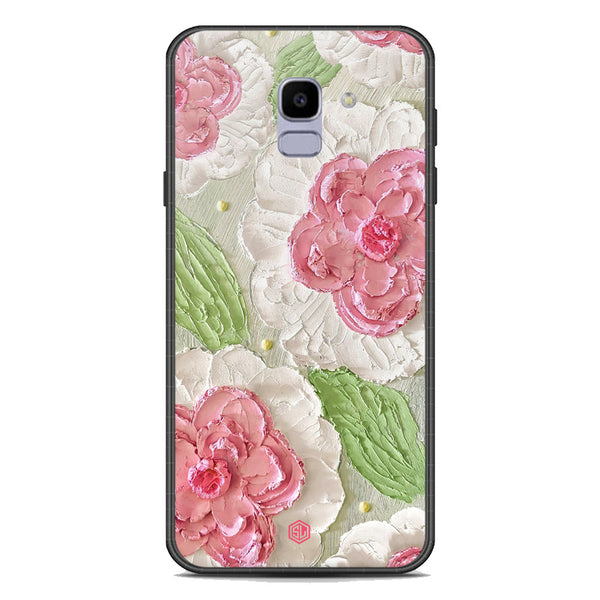 Floral Series Soft Phone Case - Premium Glass Case - Design 13 - Samsung Galaxy J6 2018