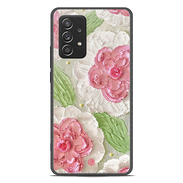 Floral Series Soft Phone Case - Premium Glass Case - Design 13 - Samsung Galaxy A52