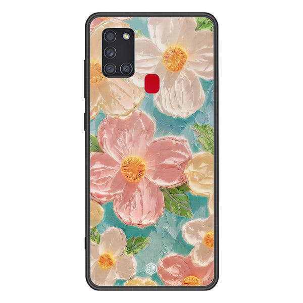 Floral Series Soft Phone Case - Premium Glass Case - Design 16 - Samsung Galaxy A21s