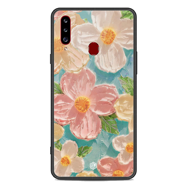 Floral Series Soft Phone Case - Premium Glass Case - Design 16 - Samsung Galaxy A20s