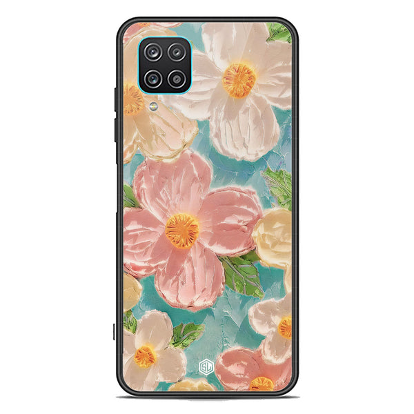 Floral Series Soft Phone Case - Premium Glass Case - Design 16 - Samsung Galaxy A12