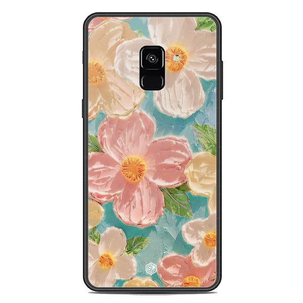 Floral Series Soft Phone Case - Premium Glass Case - Design 16 - Samsung Galaxy A8 2018