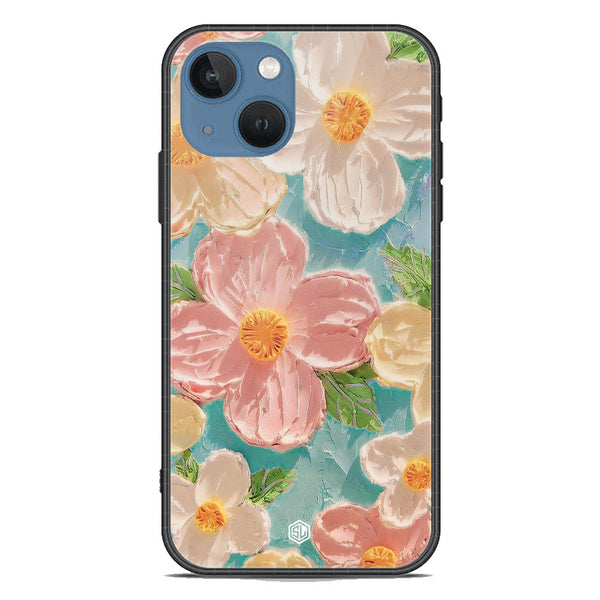 Floral Series Soft Phone Case - Premium Glass Case - Design 16 - iPhone 13