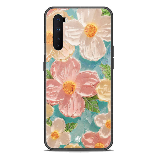 Floral Series Soft Phone Case - Premium Glass Case - Design 16 - OnePlus Nord