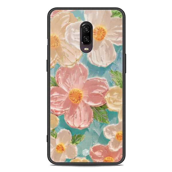 Floral Series Soft Phone Case - Premium Glass Case - Design 16 - OnePlus 6T