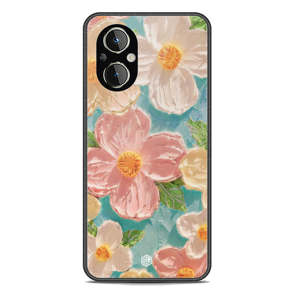 Floral Series Soft Phone Case - Premium Glass Case - Design 16 - Oppo Reno7 Z 5G