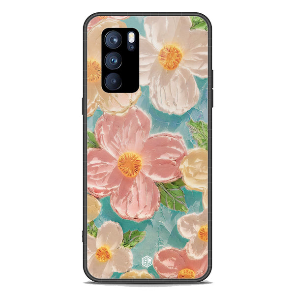 Floral Series Soft Phone Case - Premium Glass Case - Design 16 - Oppo Reno 6 Pro 5G