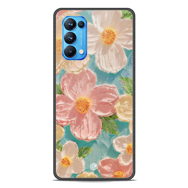 Floral Series Soft Phone Case - Premium Glass Case - Design 16 - Oppo Reno 5 Pro 5G