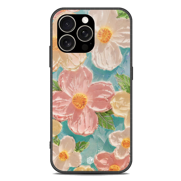 Floral Series Soft Phone Case - Premium Glass Case - Design 16 - iPhone 15 Pro Max