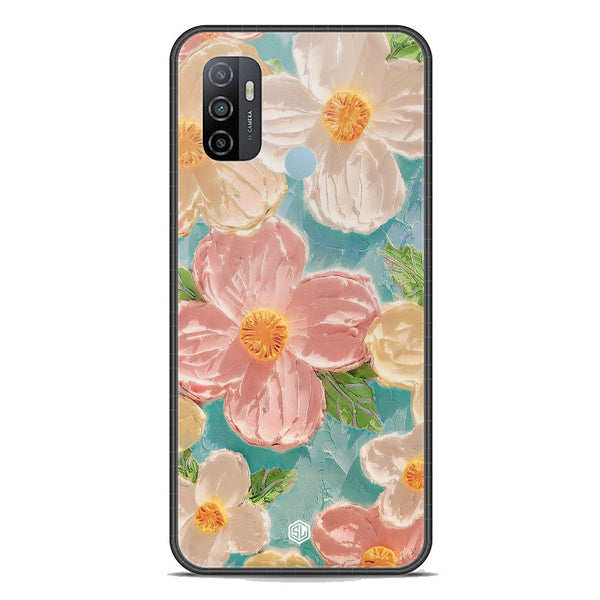 Floral Series Soft Phone Case - Premium Glass Case - Design 16 - Oppo A53